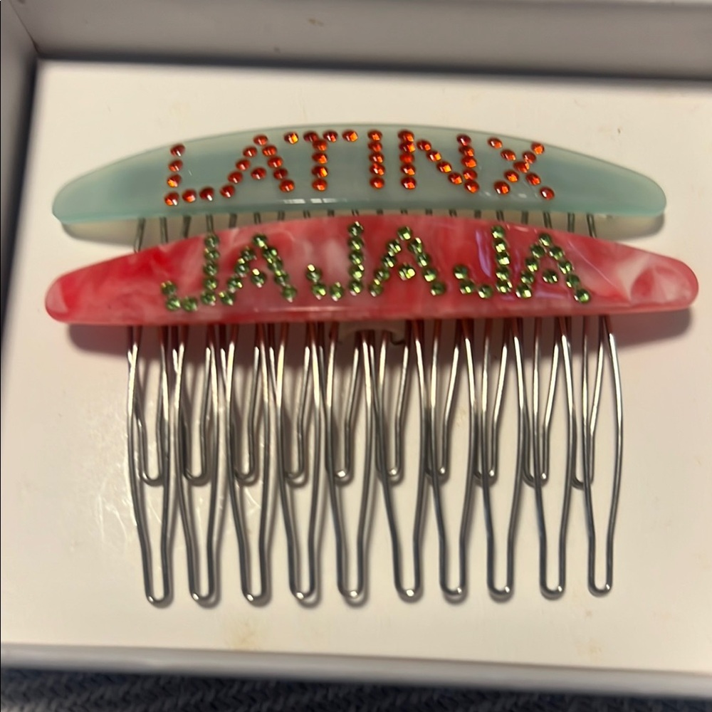 Latinx Ceremonia Hair Accessory sparkly peinetas